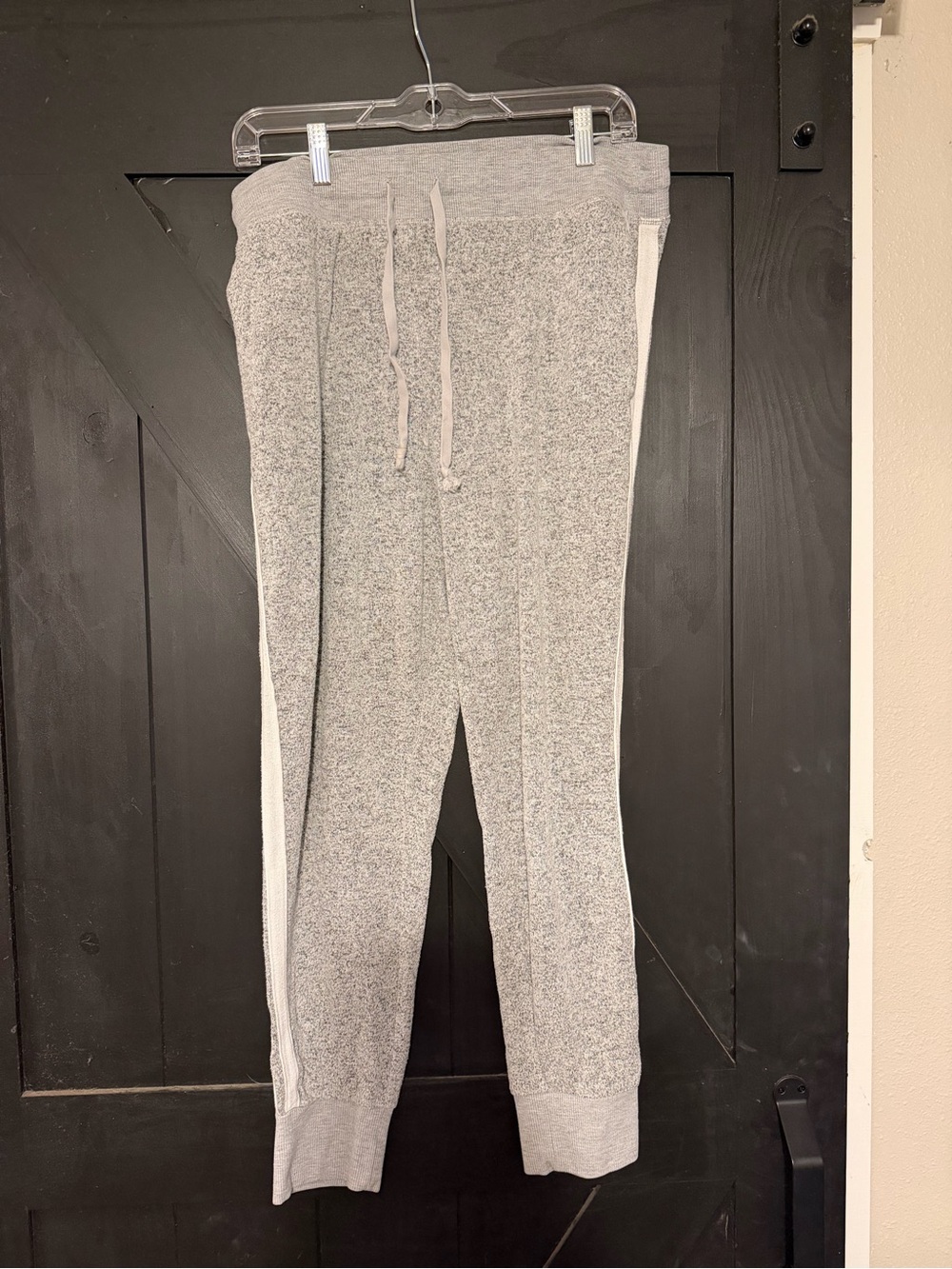 Aqua Light Gray Joggers with White Side Stripe